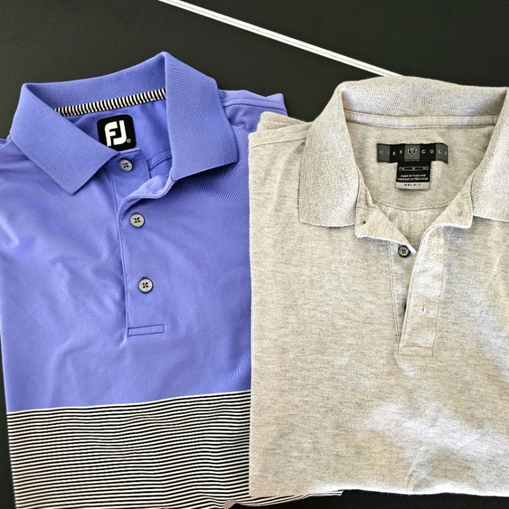 Mens footjoy and nike polo shirt bundel sz Medium